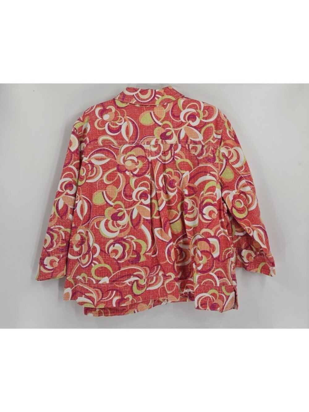 Ruby Rd Colorful Cotton/spandex Button Down Jacket Size 24W - Picture 3 of 3